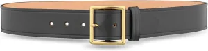 1-3/4" Plain Black Leather Garrison Belt Collection - 100% Genuine Leather w/No Fillers -Comfort Fit for All-Day Wear