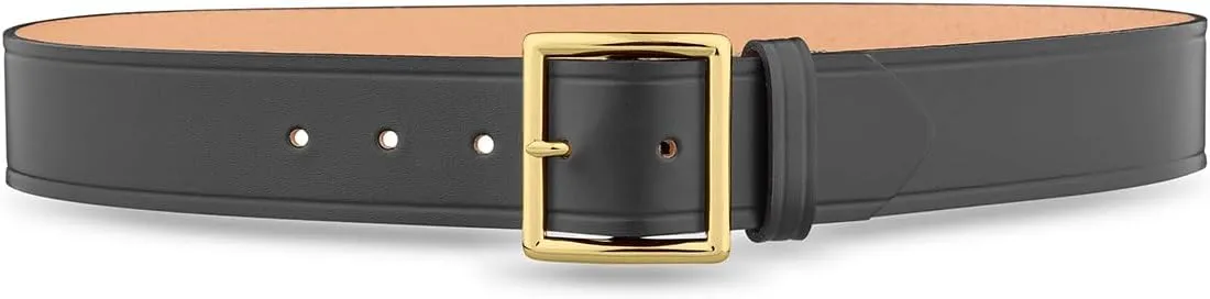1-3/4" Plain Black Leather Garrison Belt Collection - 100% Genuine Leather w/No Fillers -Comfort Fit for All-Day Wear