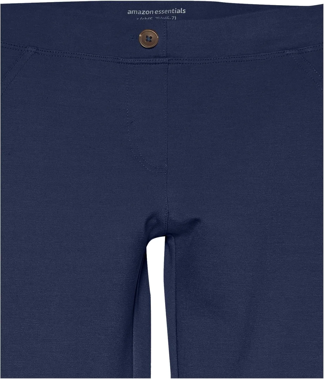 Amazon Essentials Girls and Toddlers' Uniform Slim Fit Ponte-Knit Pant, Pack of 2