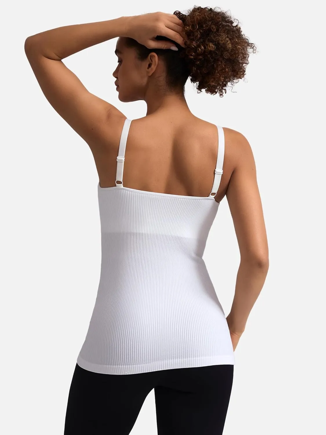 ATTRACO Maternity Tank Tops with Built in Bra Ribbed Pregnancy Clothes Adjustable Straps