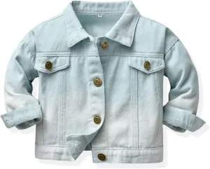 Baby Girls' Denim Jacket Classic Denim Jacket for Boys Girls Long Sleeve Jeans Coat Jacket Clothes