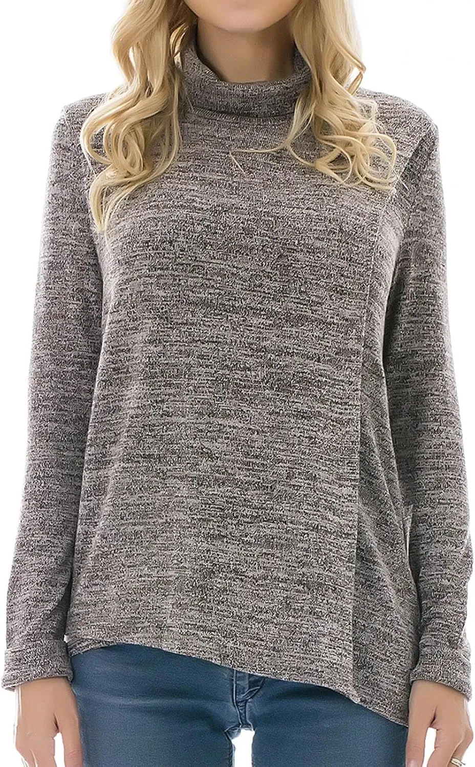 Bearsland Women's Maternity Nursing Tops Long Sleeve Breastfeeding Shirts