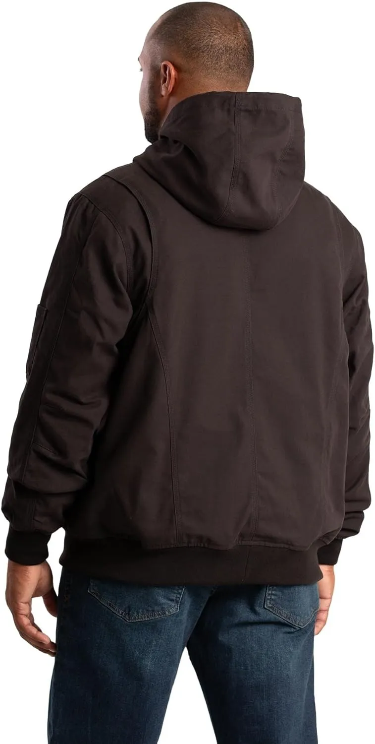 Berne Men's Heartland Duck Flannel-Lined Hooded Jacket