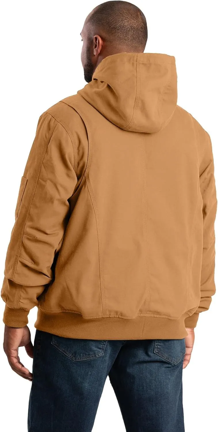 Berne Men's Heartland Duck Flannel-Lined Hooded Jacket