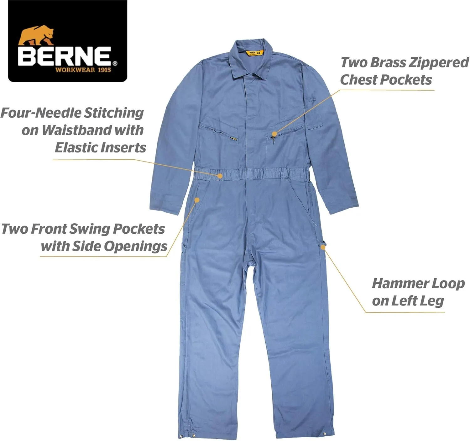 Berne Men's Heartland Duck Hooded Shirt Jacket