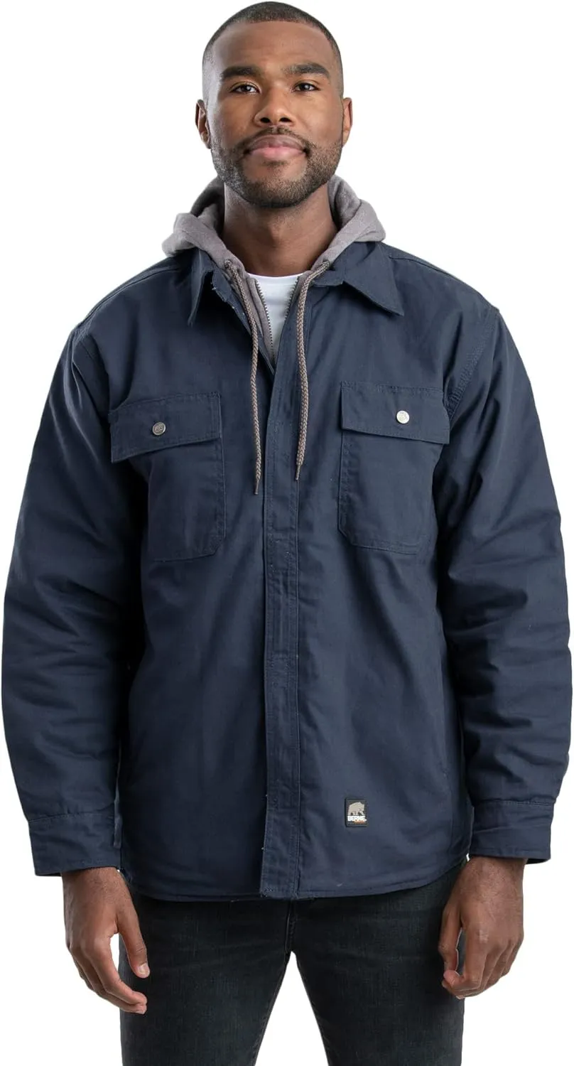 Berne Men's Heartland Duck Hooded Shirt Jacket