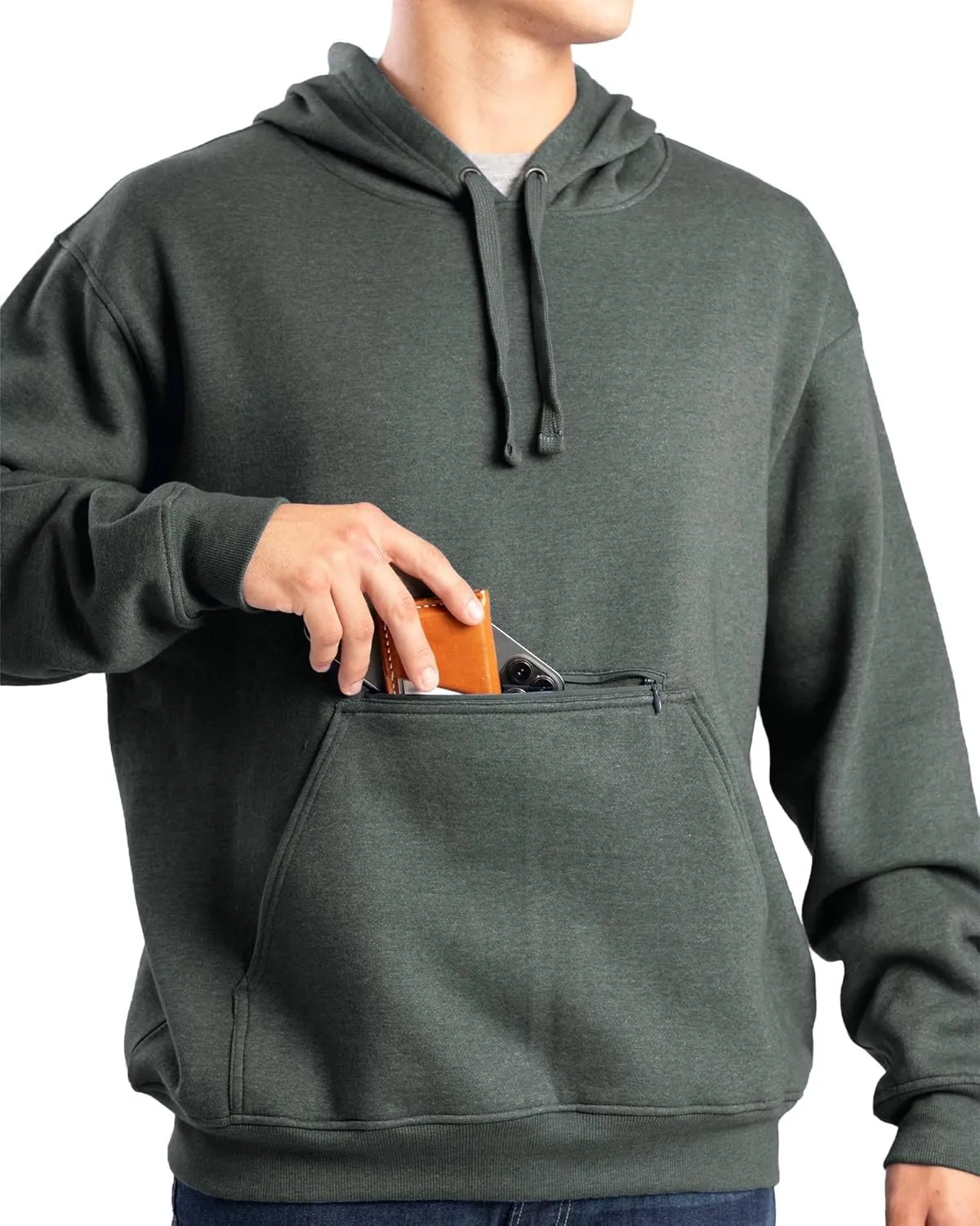 Berne Men's Heritage Zippered Pocket Hoodie Pullover Sweatshirt