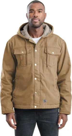 Berne Vintage Washed Sherpa-Lined Hooded Jacket