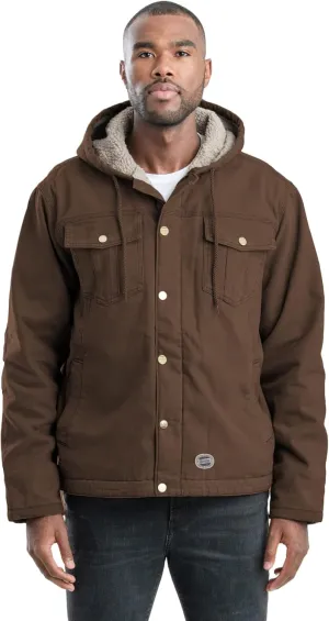 Berne Vintage Washed Sherpa-Lined Hooded Jacket