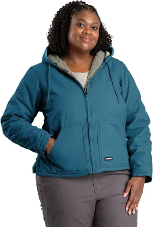 Berne Women's Sherpa-Lined Softstone Duck Hooded Jacket