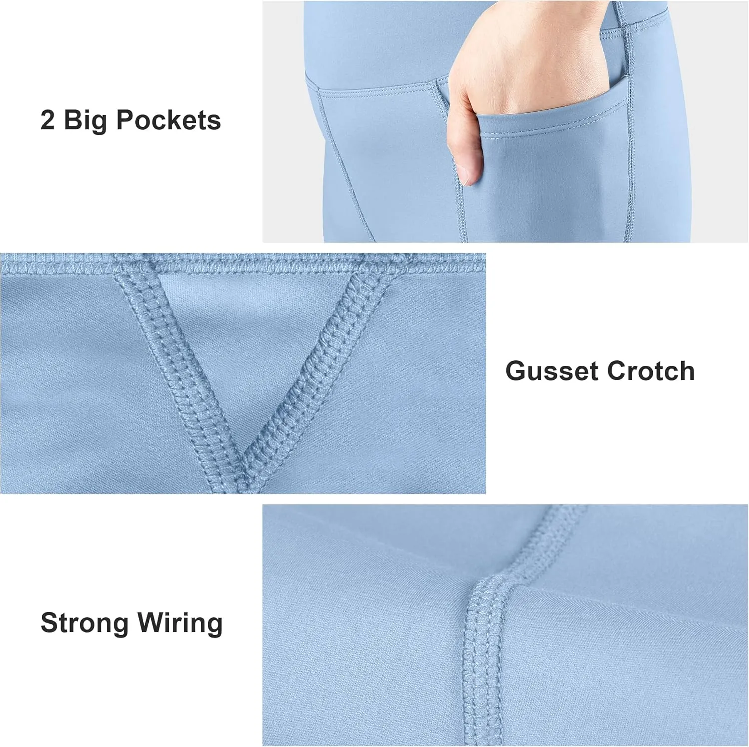 BIG ELEPHANT Girl's Flare Leggings with Pockets, Kids Bootcut Yoga Pants, High Waisted Bell Bottoms for Dance