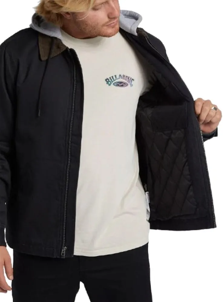 Billabong Men's Barlow Hooded Workwear Style Zip Jacket