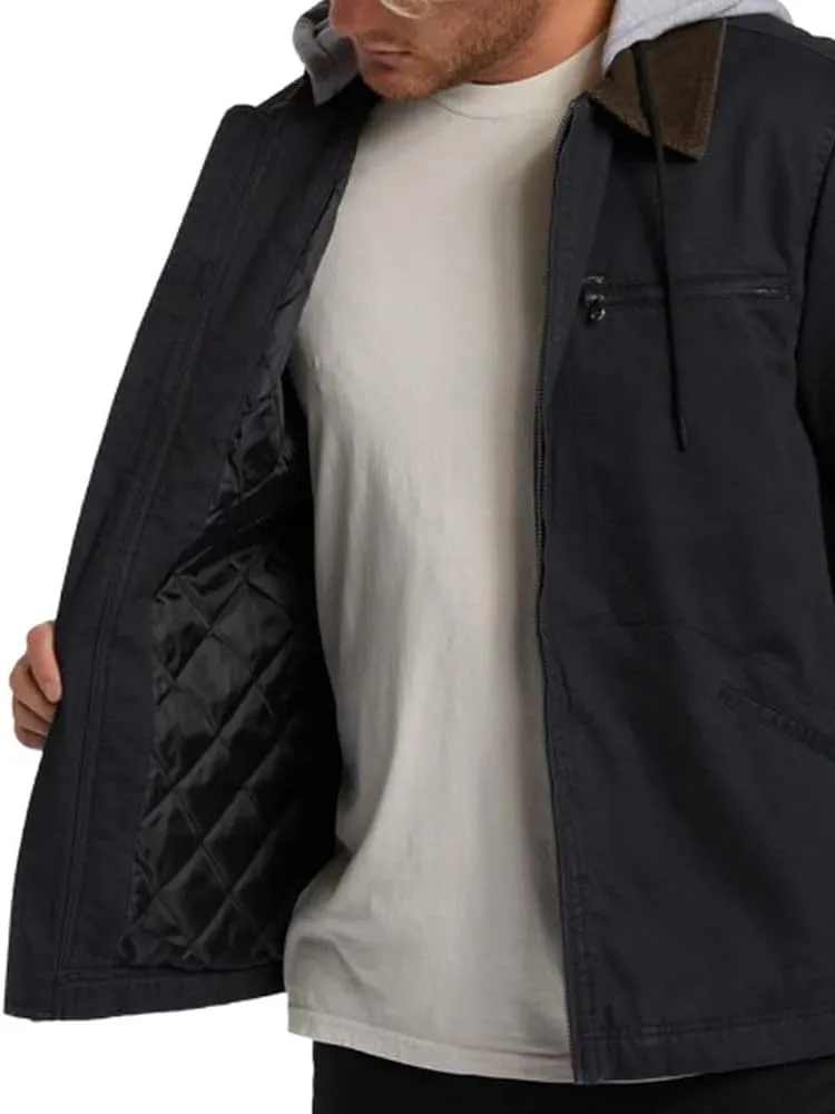 Billabong Men's Barlow Hooded Workwear Style Zip Jacket