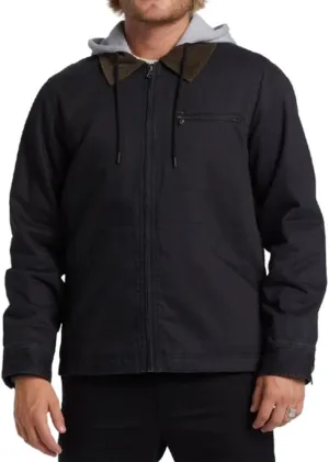 Billabong Men's Barlow Hooded Workwear Style Zip Jacket