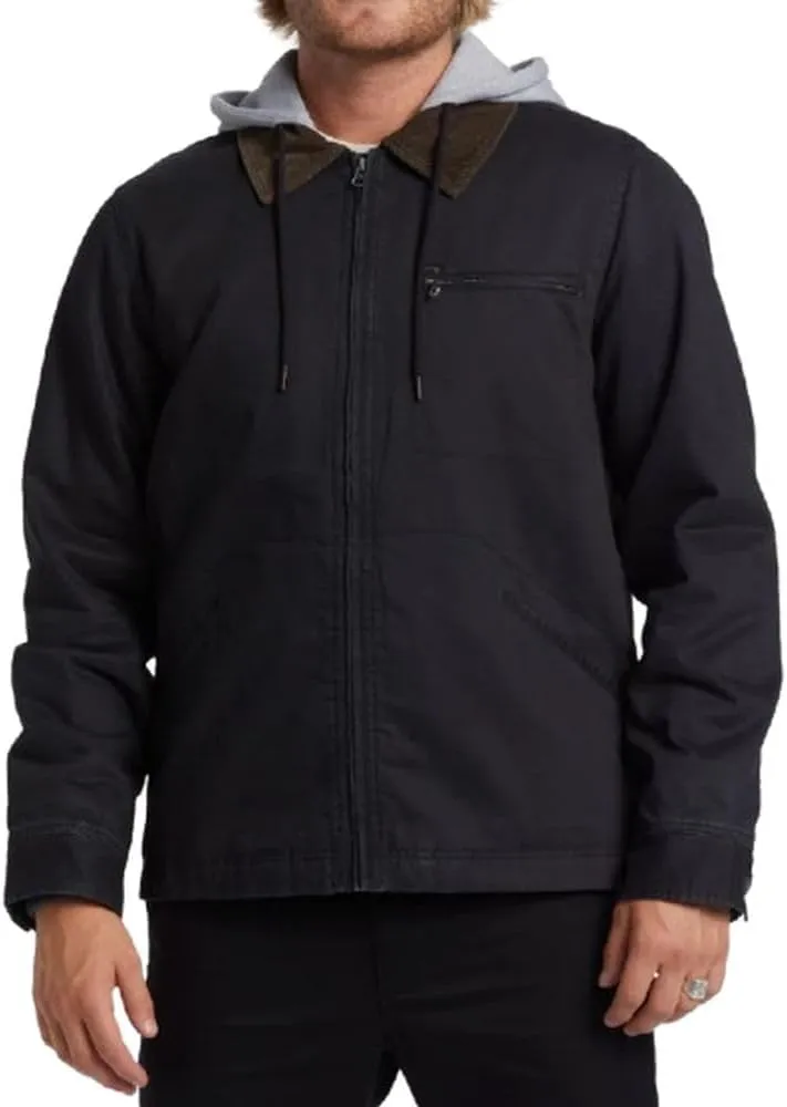 Billabong Men's Barlow Hooded Workwear Style Zip Jacket