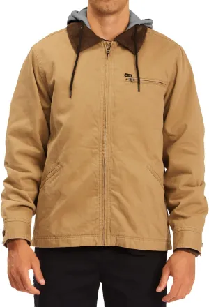 Billabong Men's Barlow Hooded Workwear Style Zip Jacket