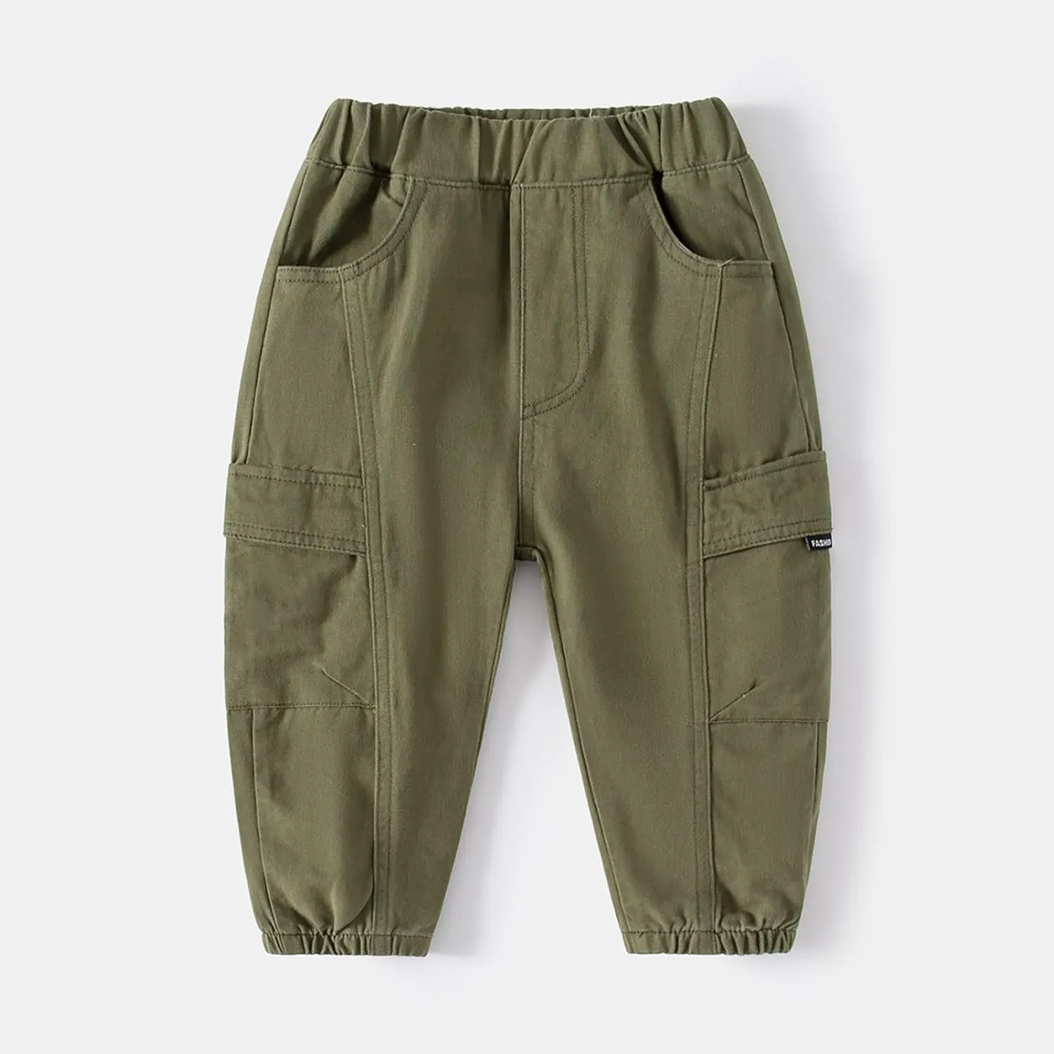 Boys' and Toddler Sweatpants Pull On Cargo Pants Baby Boys Loose Long Pant with Pockets Lightweight Joggers Pants