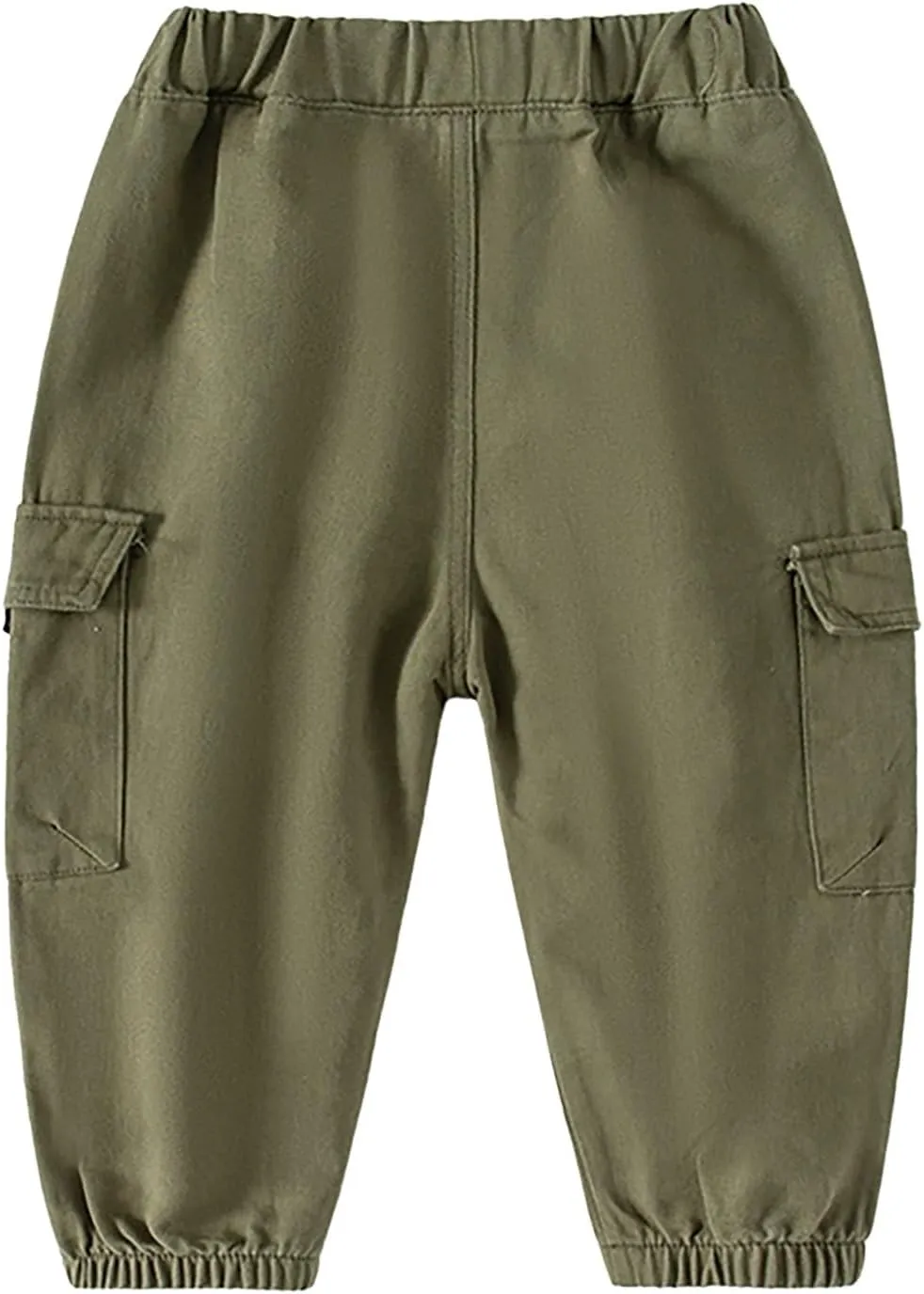 Boys' and Toddler Sweatpants Pull On Cargo Pants Baby Boys Loose Long Pant with Pockets Lightweight Joggers Pants