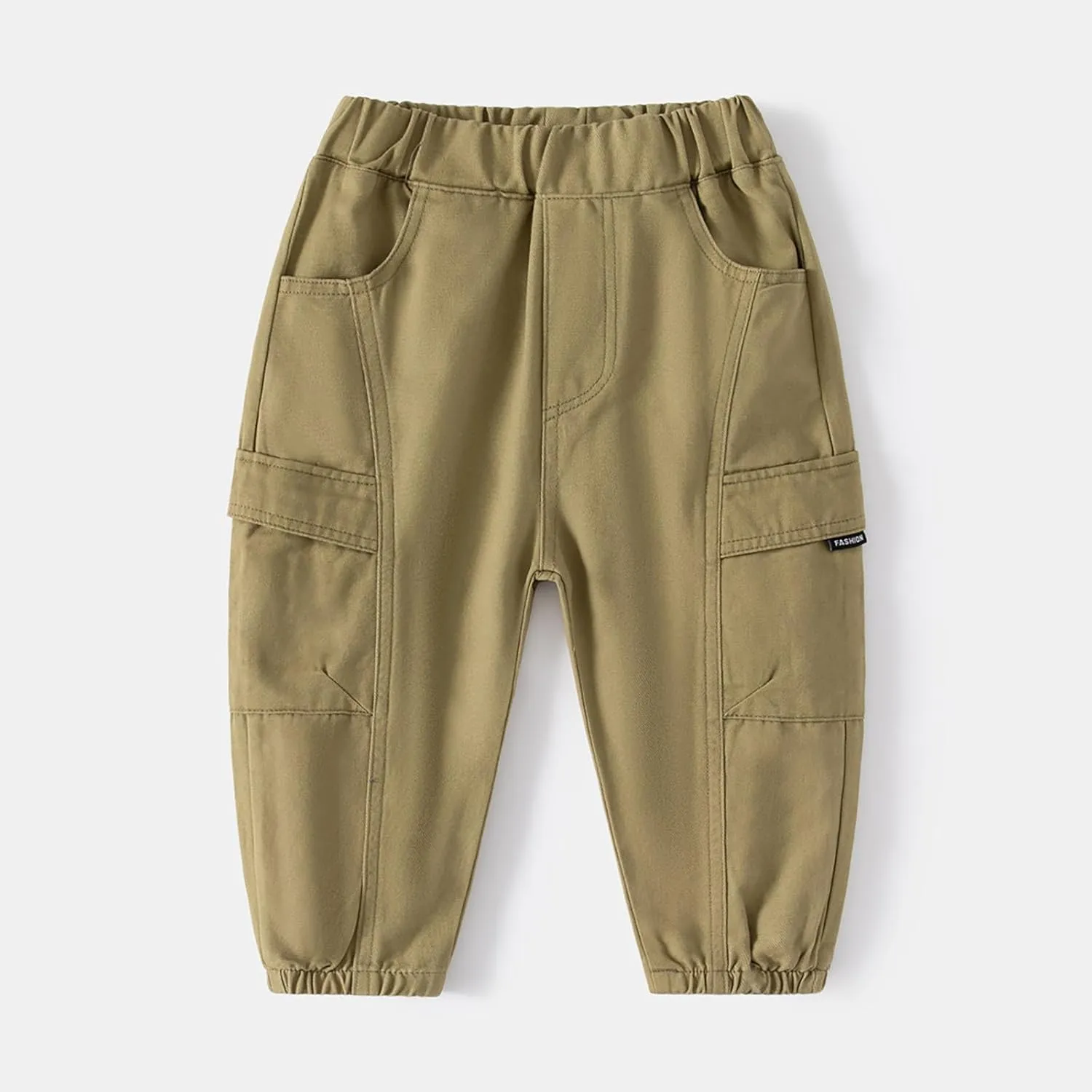 Boys' and Toddler Sweatpants Pull On Cargo Pants Baby Boys Loose Long Pant with Pockets Lightweight Joggers Pants