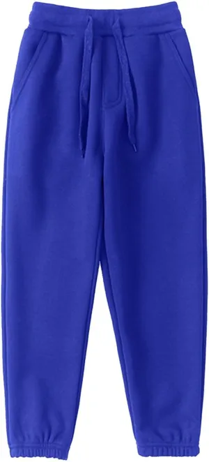 Boys Girls Sweatpants Fleece Athletic Workout Pants Toddler Cargo Pants Joggers with Drawstring Trousers