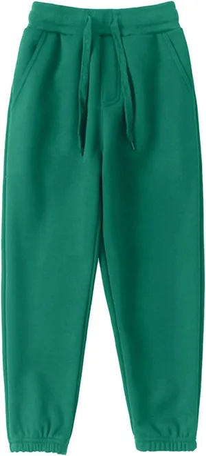 Boys Girls Sweatpants Fleece Athletic Workout Pants Toddler Cargo Pants Joggers with Drawstring Trousers