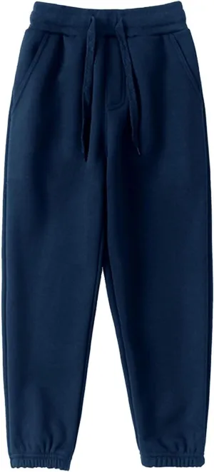 Boys Girls Sweatpants Fleece Athletic Workout Pants Toddler Cargo Pants Joggers with Drawstring Trousers
