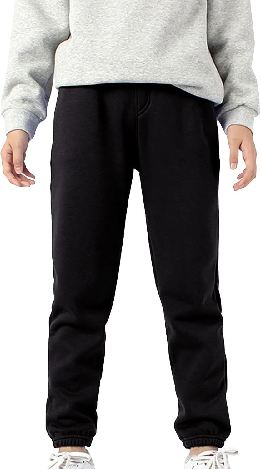 Boys Girls Sweatpants Fleece Athletic Workout Pants Toddler Cargo Pants Joggers with Drawstring Trousers