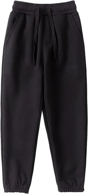 Boys Girls Sweatpants Fleece Athletic Workout Pants Toddler Cargo Pants Joggers with Drawstring Trousers