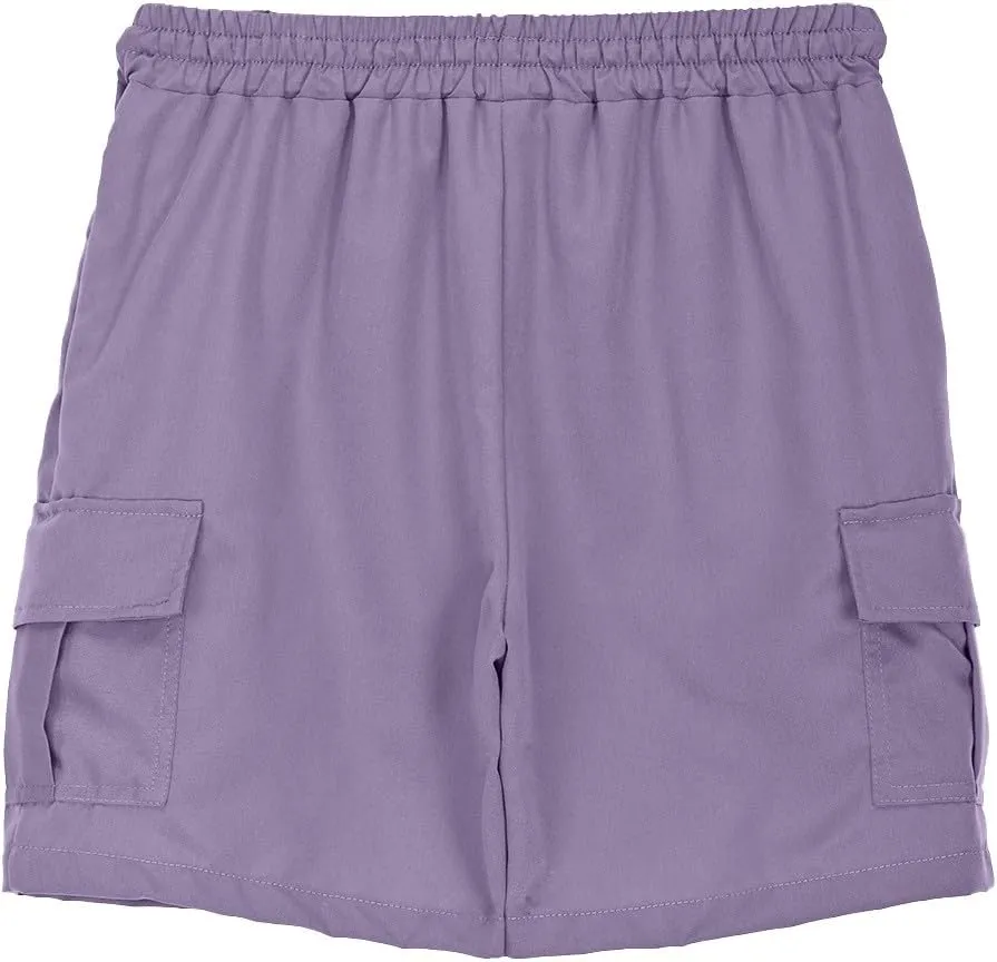 Boys' Pull on Cargo Shorts School Uniform Khaki Athletic Shorts for Boys Quick Dry Cargo Hiking Pants Baggy Sweatpants