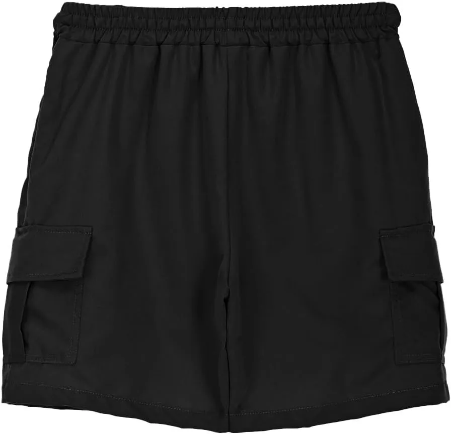 Boys' Pull on Cargo Shorts School Uniform Khaki Athletic Shorts for Boys Quick Dry Cargo Hiking Pants Baggy Sweatpants