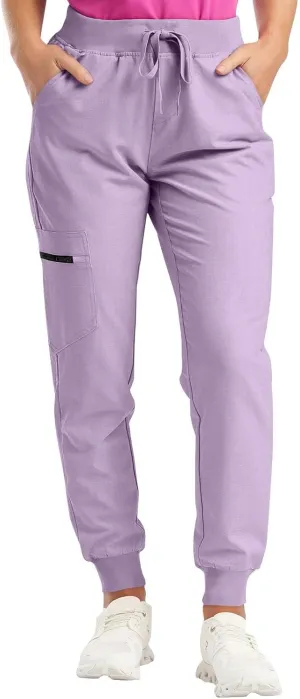 Cargo Scrub Pants for Women Jogger Style High Waisted Drawstring Outdoor Quick Dry Athletic Hiking Pants w/Pockets