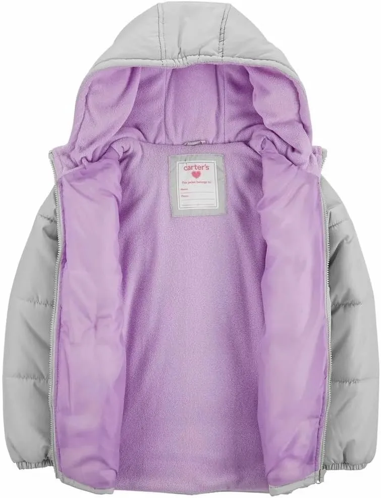 Carter's Cozy Quilted PufferCoat for Girls - Warm and Stylish Winter Outerwear