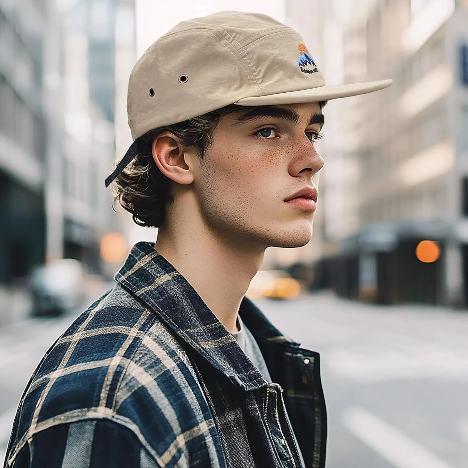 Croogo 5 Panel Baseball Cap Flat Brim Hats for Men Urban Street Camper Hats Waterproof Dad Hat Trucker Umpire Sun Caps