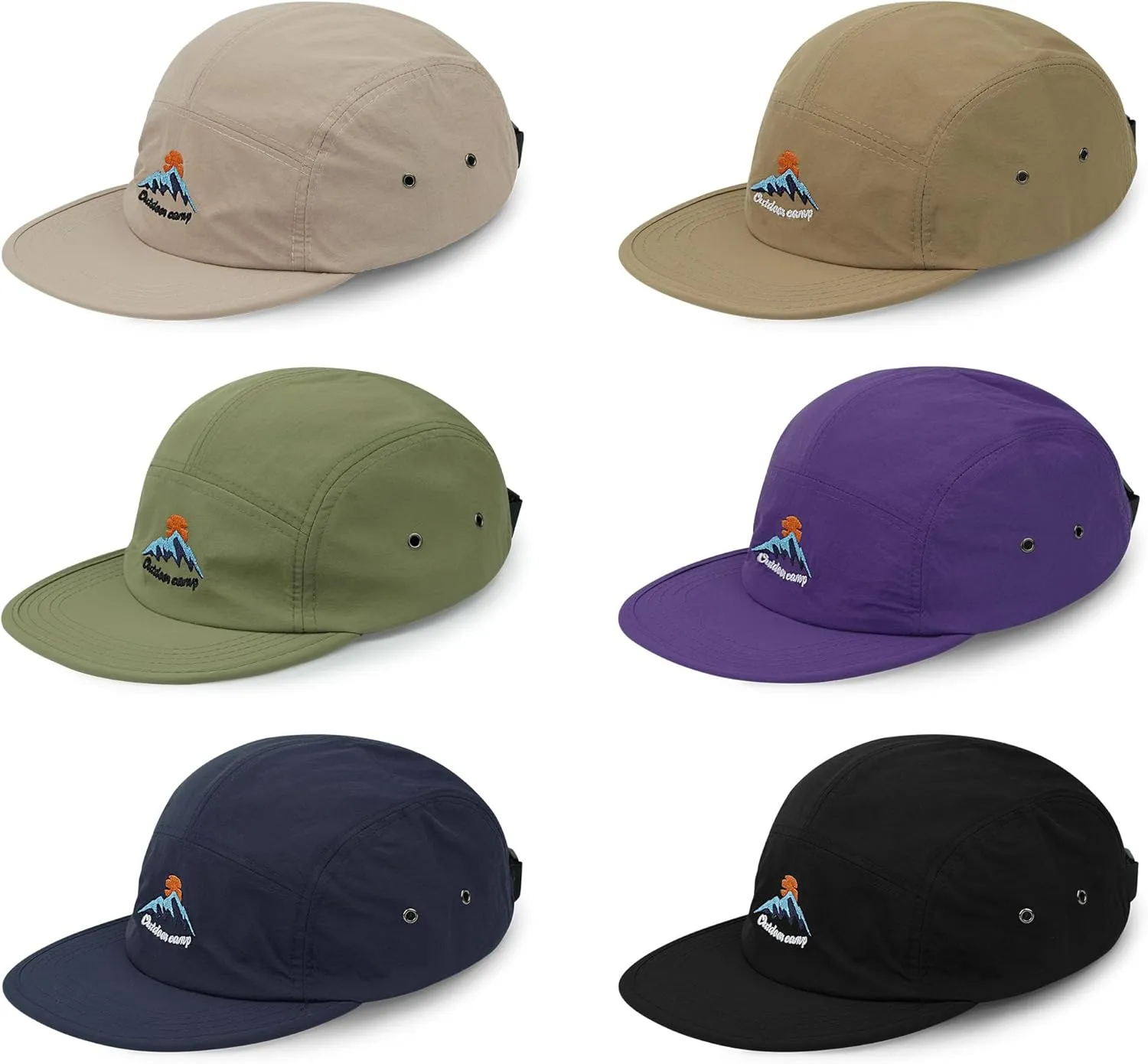 Croogo 5 Panel Baseball Cap Flat Brim Hats for Men Urban Street Camper Hats Waterproof Dad Hat Trucker Umpire Sun Caps