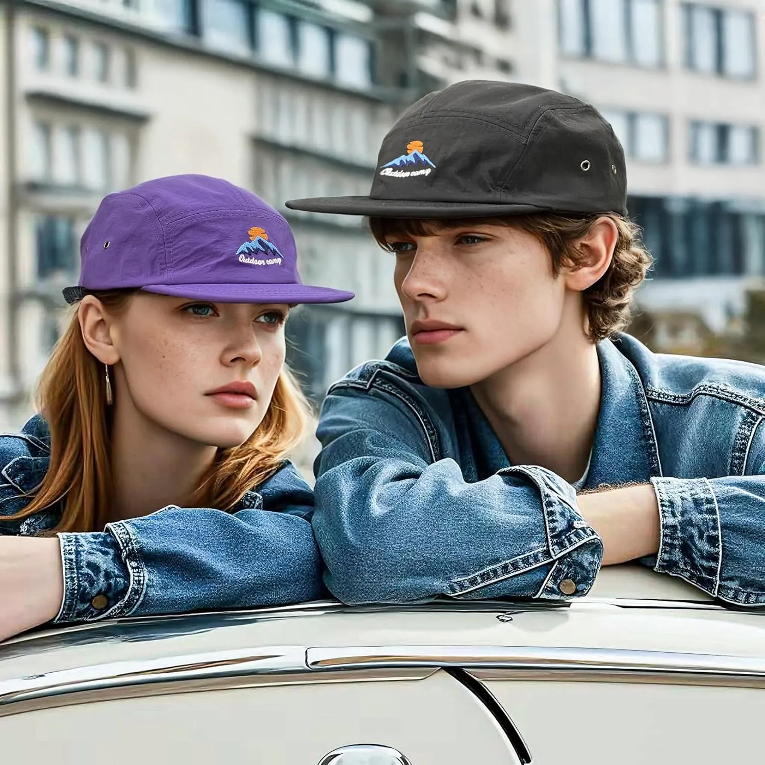 Croogo 5 Panel Baseball Cap Flat Brim Hats for Men Urban Street Camper Hats Waterproof Dad Hat Trucker Umpire Sun Caps