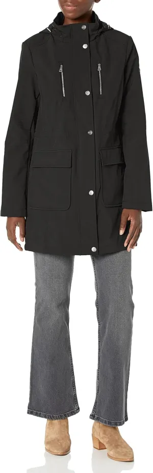 DKNY Women's Softshell Hooded Coat