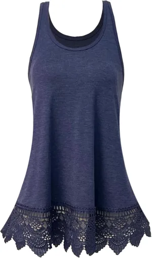 Epic MMA Gear Plus Size Swing Lace Flowy Tank Top for Women