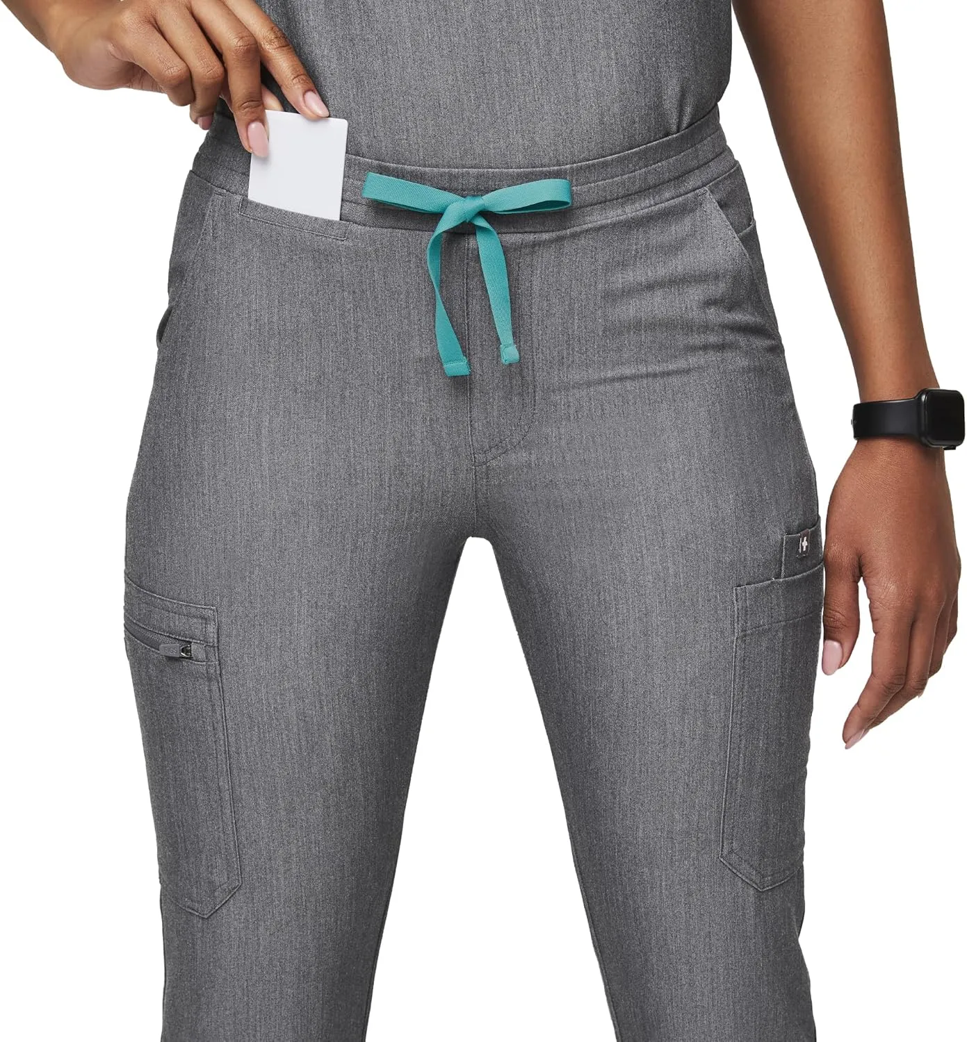 FIGS YOLA Skinny Scrub Pants for Women — Slim Fit, Straight Leg, 11 Pockets 4-Way Stretch, Anti-Wrinkle Women Scrub Pants