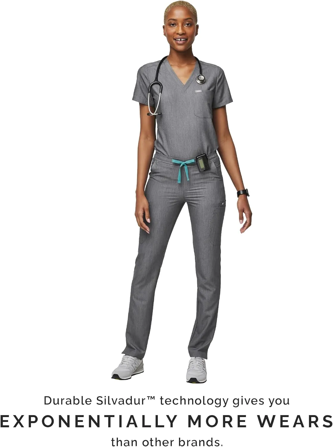 FIGS YOLA Skinny Scrub Pants for Women — Slim Fit, Straight Leg, 11 Pockets 4-Way Stretch, Anti-Wrinkle Women Scrub Pants
