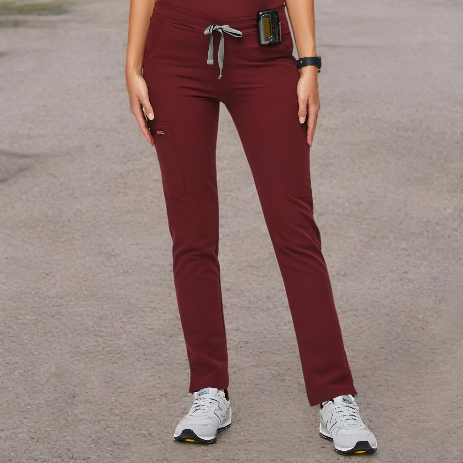 FIGS YOLA Skinny Scrub Pants for Women — Slim Fit, Straight Leg, 11 Pockets 4-Way Stretch, Anti-Wrinkle Women Scrub Pants