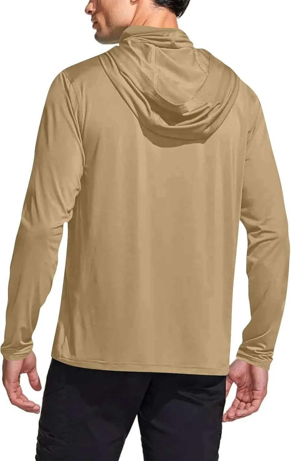 Fishing Hoodies for Men with Face Mask Sun Protection Hiking Hoodie Shirt Upf 50  Long Sleeve T-Shirts Lightweight M-3XL