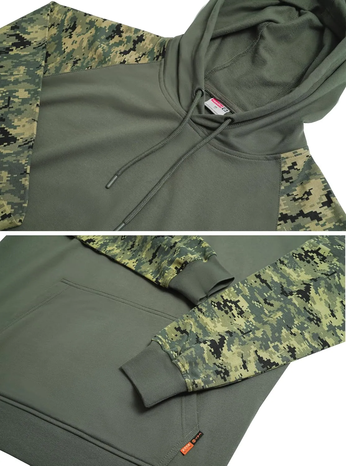 FR Hoodie for Men NFPA2112 CAT2 7.5oz Flame Resistant Pullover 100% Cotton Graphic FR Sweatshirt