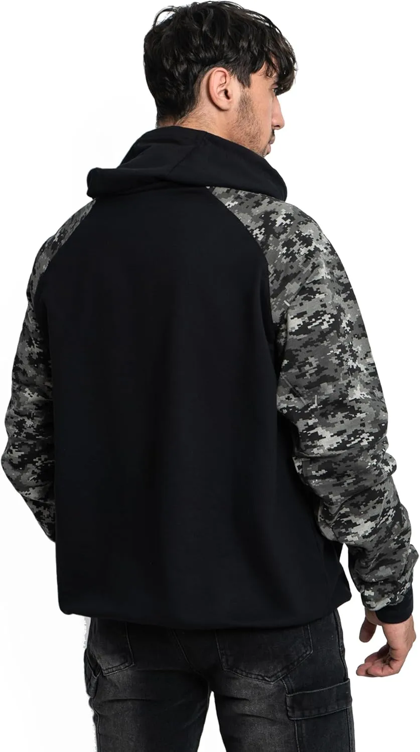 FR Hoodie for Men NFPA2112 CAT2 7.5oz Flame Resistant Pullover 100% Cotton Graphic FR Sweatshirt