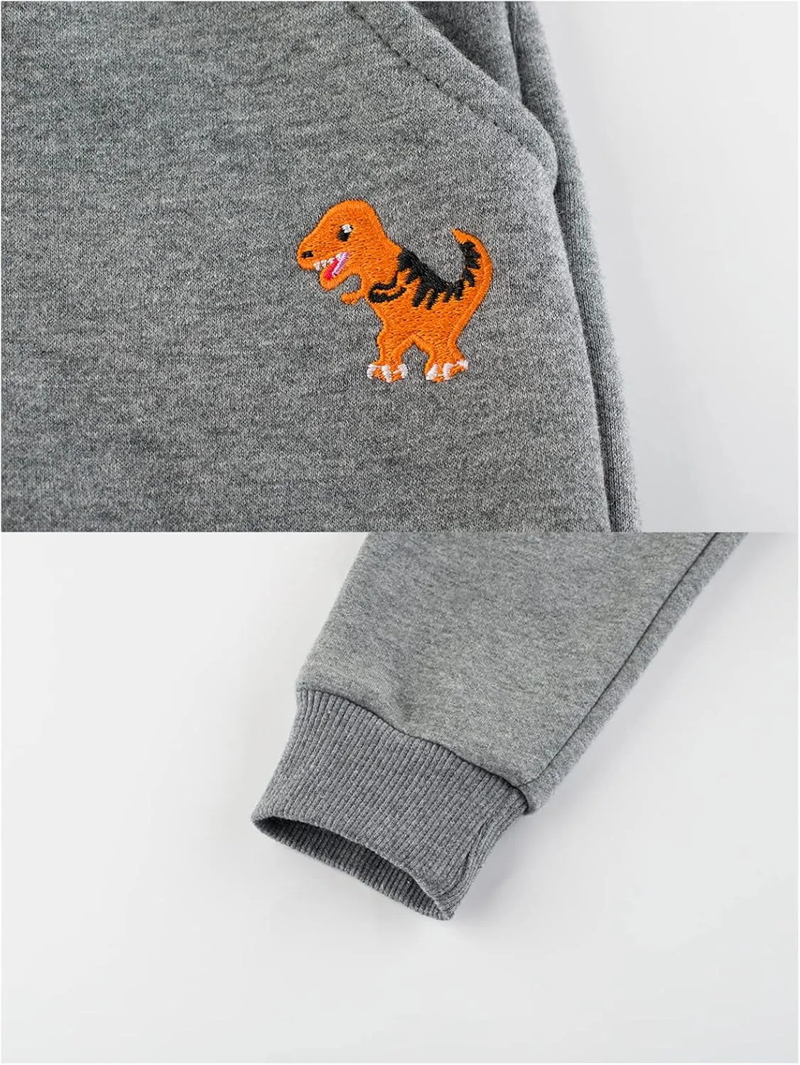 GFQLONG Toddler Boys 2 Pack Polar Fleece Jogger Sweatpants,Baby Winter Warm Pocket Lounging Bottoms