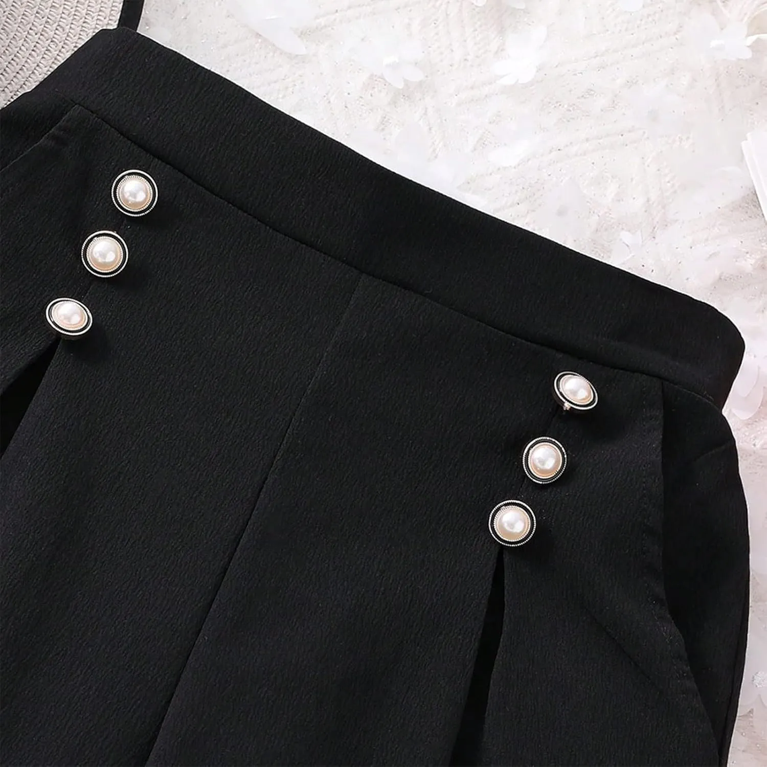 Girls Dress Pants Wide Leg Pants Lightweight Casual Elastic High Waist Straight Leg Loose Toddler Girl Fall Outfits
