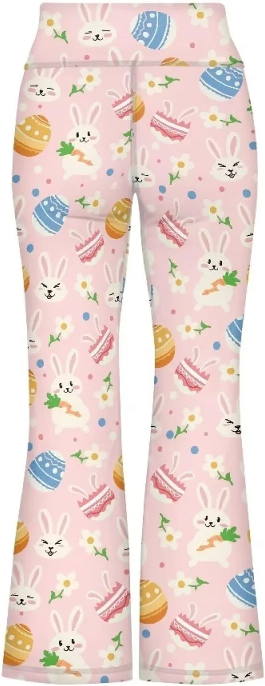 Girl's Leggings High Waisted Flare Pants Kids Yoga Bootcut Pants Full Length Stretchy Bell Bottoms for Sports