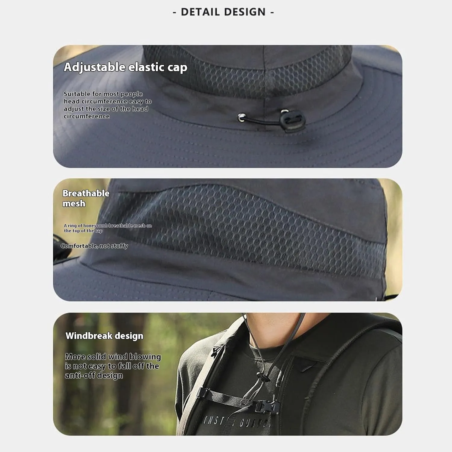 Hat with Fans Solar Power, Wide Brim Solar Fan Outdoor Fishing Hat-Solar & USB Charging, Outdoor Fishing & Beach Sun Hat