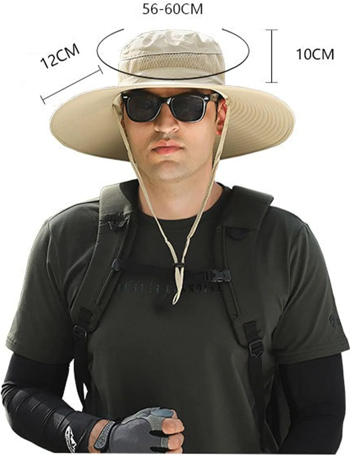 Hat with Fans Solar Power, Wide Brim Solar Fan Outdoor Fishing Hat-Solar & USB Charging, Outdoor Fishing & Beach Sun Hat