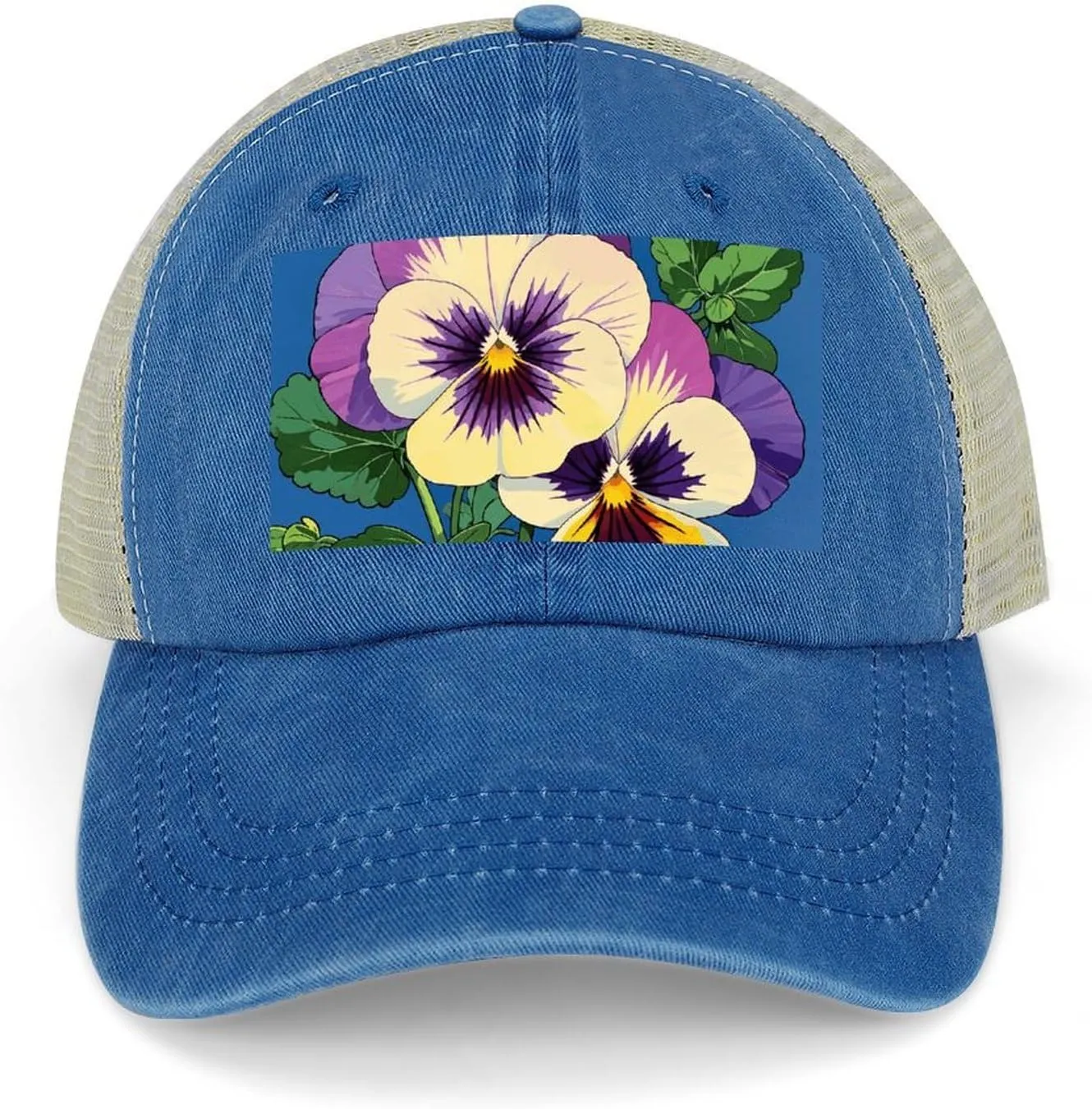 Hollow Baseball Cap Pansy Perfection Print Classic Dad Hat Adjustable Cotton Baseball Hat Sport Visor Hat