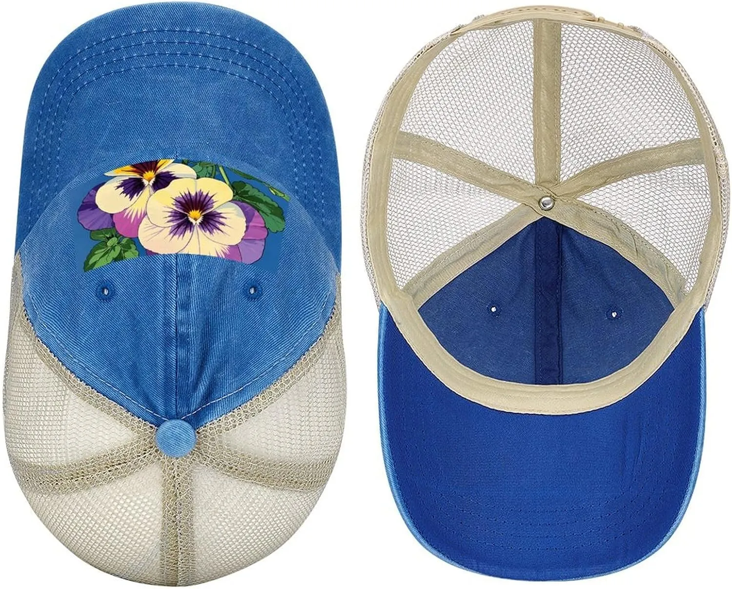 Hollow Baseball Cap Pansy Perfection Print Classic Dad Hat Adjustable Cotton Baseball Hat Sport Visor Hat